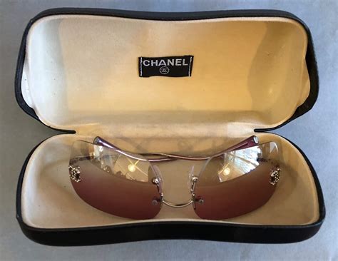 rimless vintage chanel sunglasses|chanel rimless sunglasses women.